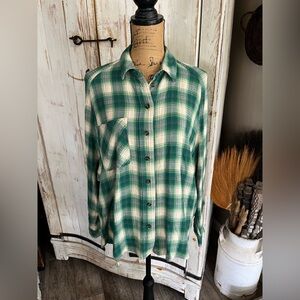 Urban Outfitters BDG Plaid Brendan button down top